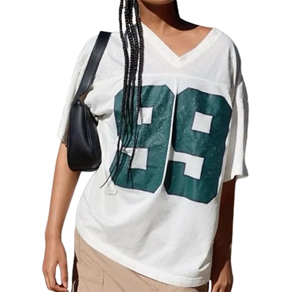 American Football Trikot Damen - Y2K Crop Top Mit Personalisierbarer Name & Nummer - Vintage Streetwear