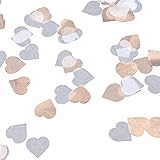6000 Pieces Heart Shaped Paper Confetti For Weddings, Valentines, Anniversaries – Eco-Friendly Pink Hearts Paper For Table Decor, Paper Hearts Hen Party Table Decoration (Gold Pink - View #4