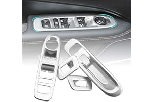 BDXZJ Fensterheber Taste Trim Fensterheber-Schalter Tasten Dekorative Rahmenabdeckung Kompatibel für Jeep Compass LHD Der Zweiten Generation 2017-2020 Trim Zubehör