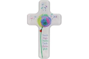 Butzon & Bercker Kinderkreuz Freude Segen Familie Danke Glauben Glück Acrylglas 18 cm Wandkreuz