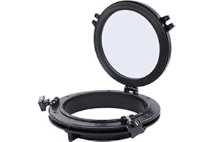 HouYeen Hublot noir de 25,4 cm pour bateau, yacht, camping-car, industrie