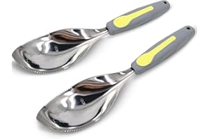 Jardineer Multi-Use Hand Garden Trowel, Stainless Steel Soil Scoops, All-in-One Hand Shovel with Sharp Point and Serrated Edge for Digging, Planting, Transplanting, Removing Weeds