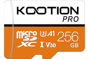 KOOTION 256GB Scheda di Memoria MicroSDXC 4K 256 Giga U3 A1 V30 UHS-I TF Memory Card Alta Velocità Fino a 100MB/s, per Telefono Videocamera Gopro