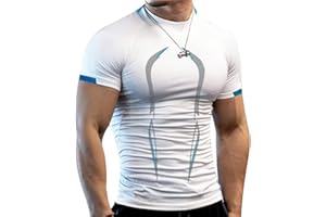 Caziffer Fitness T-Shirt da Allenamento a Manica Lunga/Corta da Uomo Aasciugatura Rapida Maglie Compressione Uomo Maglietta Palestra Atletica