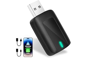 Gaethra Bezprzewodowy adapter z systemem Android Auto & Carplay, bezprzewodowy adapter 2 w 1, konwertuje przewodowy system Android Auto/Carplay, do samochodów z AA i Carplay, typ C/USB Plug & Play