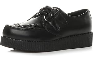 AJVANI Mens lace up Platform Shoes Teddy boy lace up Brothel Creepers Size.