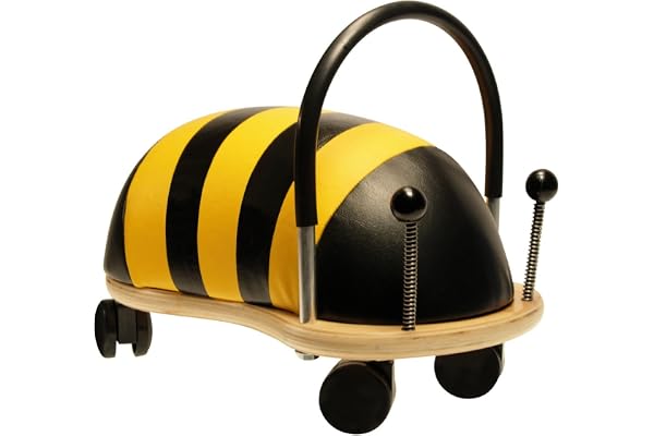 Trotteur Wheely Bug Abeille, multi-directionnel, petit modèle 1 à 3 ans, corps en bois sur roues, très résistant, excellente qualité, des heures d'amusement garanties !
