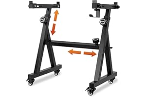 STRICH Piano Keyboard Stand Heavy Duty With Wheels and Pads - Adjustable Portable Music Stand, Fits 54, 61, 88 Key Electric Pianos, SKT-02S (Z-Style)