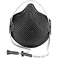 Moldex M2600BLACK Disposable Respirator with Handystrap, Medium/Large Size, Black (15 per Dispenser)