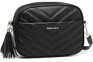 Miss Lulu Sac à Bandoulière en Cuir Synthétique pour Femmes - Petit Sac à Main avec Longue Bandoulière - Cadeau de Noël Idéal pour le Shopping et les Sorties