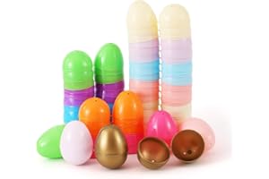 ARDFFA 50PCS Colourful Fillable Easter Eggs - 13 Colours Plastic Eggs For Easter Egg Hunt, Refillable Easter Eggs, Kids Easter Games Decorations Arts Easter Crafts to Fill Easter Hunt Fun For Girls & Boys