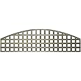 Premier Garden Privacy Trellis Panels 70mm Squares Arched Design Width: 6ft (183cm) x Height @ Shoulder: 1ft (30cm) + 20cm Arch on top Fence Panel Topper Wave affect with Concave Trellis Panels