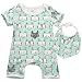 Newborn Kids Baby Boy Girls Cotton Romper Jumpsuit Playsuit Clothes Outfits (0-6 Months, Blue Fox)