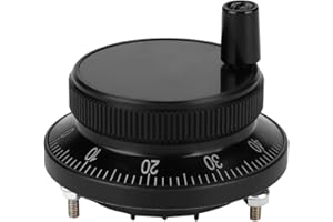 OUMEFAR 5V elektronisches Handrad mit 6 Anschlüssen Manuelle Impulsgeber Fräsrohre Manuelle Steuerung für CNC System(Schwarz)