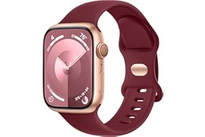 Charlam Pasek kompatybilny z zegarkiem Apple Watch 38 mm, 40 mm, 42 mm, 44 mm, 41 mm, 45 mm, 49 mm, dla mężczyzn i kobiet, miękki, silikonowy zamiennik paska do zegarka iWatch SE Series 9, 8, 7, 6, 5,