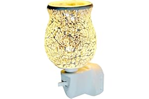 iep Sense Aroma Silver Crackle Tulip Mosaic Wax Warmer