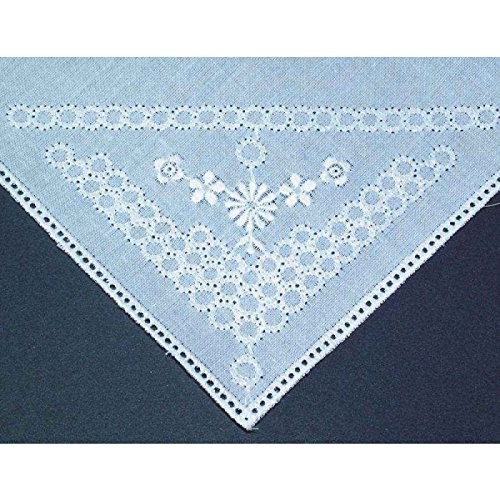 6 Stück Taschentücher zum umhäkeln ca. 25×25 cm weiß - 2