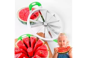 BonPrime Taglierina per le anderie e le melioni in acciaio inossidabile, taglierina multifunzione professionale, utensile da cucina, macchina per tagliare frutta, taglio sandalo multiuso