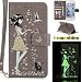 Produktbild Apple iPhone 6s Plus(5.5 Zoll ) Luminous Leder Wallet Tasche Brieftasche Schutzhülle,Fanryn Schönes Mädchen und Katzen Muster Nacht Leuchtende Design Hochwertige PU Leder Flip Tasche Case Hülle im Bookstyle mit Standfunktion Kredit Kartenfächer für Apple iPhone 6s Plus(5.5 Zoll ) (Grau)