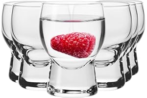 Alcohol Cage Verres KEG SHOT - Ensemble de Verres à Shot, Vodka, Liqueur - Stables Grâce à Base Épaisse - Lavables en Lave-Vaisselle - Forme Unique - Capacité 35 ml - 6 pcs