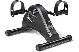 Motorized Mini Exercise Bike Pedal Exerciser for Seniors Rehab Training, LUBBYGIM Electric Under Desk Bike Pedal Exerciser for Arm/Leg Fitness & Physical Therapy, 6 Levels Speed Adjustment