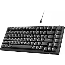 A.JAZZ AK820 75% TKL Wired Mechanical Keyboard,Hot-Swappable Red