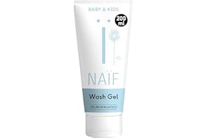Naïf, Gel Lavant Nettoyant Bébé & Enfants, Pour le bain et la douche, Nettoie et nourrit la peau avec des huiles naturelles, Sans parabènes, 100% végan et respectueux de l'océan, 200ml