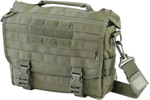 Zip Zap Zooom Mens Military Messenger Army Travel Shoulder Work Bag Satchel Molle Shoulder Bag Green