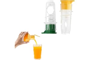 Godneei 2 Manual Juicers Lemon Juicer Small Manual Juicer Portable Juicer (Yellow, Green)