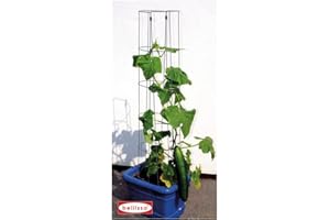 bellissa 1 Stück - Gurken-Turm und Rankhilfe für Gurkenpflanzen und Gemüse – Rank-Gitter für Topfpflanzen, Metall