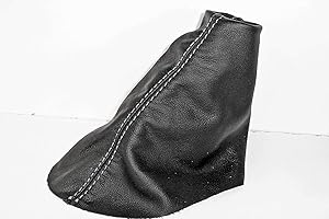 LARTEPELLE Cuffia leva cambio compatibile con Land Rover Freelander 2 vera pelle nera