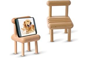 NCOALE 2 Stück Handy Ständer Holz Schreibtisch Deko Handyständer für Tisch Büro Gadgets Mobile Halterung Holz Lustige Geschenke Geburtstag für Männer Frauen