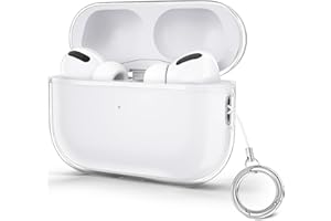 YLK Trasparente Custodie per AirPods Pro 2 Cover, Silicone Custodia Antiurto Accessori per Airpods Pro 2 Generazione, con Moschettone (Trasparente)