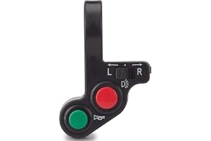 Motorcycle Turn Signal Switch, Headlight & Horn Control Handlebar Switch for 22mm 7/8'' Handlebar, Black