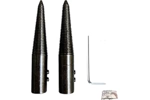 QTACIE Tapered Spindle Threaded Adapter for Buffing Wheel Bench Grinder Tool Polishing Accessories for 8mm Arbor Hole,Right and Left with a Wrench,1 Set