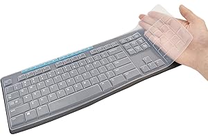 XINWOTUO MK270 MK295 Logitech Tastaturabdeckung, Silikon Tastaturabdeckung für Logitech MK270 MK295 Wireless Tastatur, Wasserdicht Staubdicht Logitech Tastatur Skin (Transparent)