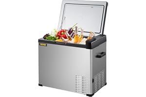 VEVOR Glacière Voiture 50 L Glacière Congélateur Portable 650 x 375 x 497 mm Mini Frigo Voiture - 20 ℃ - 20 ℃ Contrôle Précis Réfrigération Rapide pour Profiter d'Aliments Frais et Boissons Fraîches