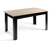 DUPI Aitana Rectangular Kitchen and Dining Table 140 x 80 cm | Fixed Table for 4-6 People | MDF | for Kitchen, Living and Din