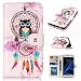 Produktbild Hozor Samsung Galaxy S7 / SM-G930F 5.1 zoll Hülle Gemalte Erleichterung Drucken Design PU Ledercase Tasche Schutzhülle Anti-scratch Magnetverschluss Telefon-Kasten Handyhülle Bookstyle Handycover - Campanula Eule
