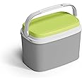 Adriatic forever fun Adriatic Insulated Ice Cooler Box For hot and cold food and beverage, 6L, Premium Quality, Ideal for School and outdoor, Made in Italy (Grey/Green)