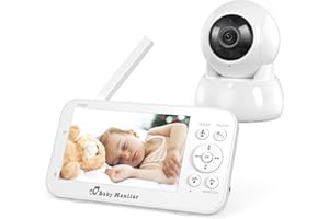 FNITAER Babyphone mit Kamera und Audio, 5" Bildschirm Babyfon mit Kamera Ohne WLAN, Babyphones 5200 mAh Akku, Baby Monitor with Camera IR-Nachtsicht 2-Wege-Audio Vox-Modu Temperatursensor.