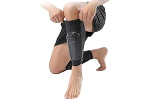 KEARLGMBH Espinilleras Fútbol y Espinilleras Universales para Niños y Adultos para Soporte de Pantorrilla Ciclismo Baloncesto Deportes al Aire Libre (Tamaño L para Pantorrilla Ancha 32-40 cm)