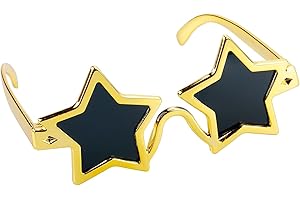 Tabanzhe Fashion Pentagram Sunglasses Fancy,Fashion Summer Party Sunglasses for Kids and Adults Photo Booth Props