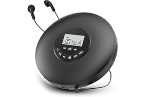 Arafuna Portable CD Player-Compact Discman CD Player-Personal Music Player with CD-R & CD-RW Playback Anti-Skip Protection, Programmable Tracks - Earphones Included