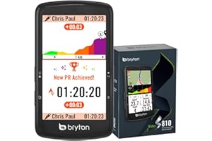 ‎BRYTON Bryton Rider S810 GPS-Fahrradcomputer mit 3,5" Farb-Touchscreen, 50 Stunden Akkulaufzeit, Offline-Europakarte, Navigation mit Abbiegehinweisen, wasserdicht, ANT+/BLE-Konnektivität