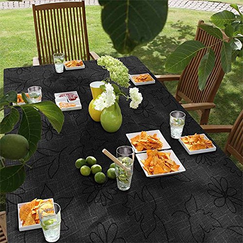 Gartentischdecke Miami, flower grey, 130 x 180 cm, rechteckig, 25891 - 2