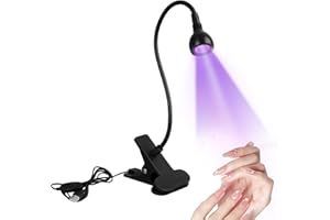 VONSERA Lampe UV Ongles Gel, 5W Lampe de Polymérisation de Colle pour Gel Pose Américaine avec Tête Ajustable, Lampe UV Ongles Gel Portable, Pour Colles Ongles en gel