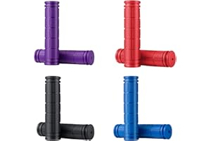 MSDADA 4 Paires de Poignées de Guidon de Vélo, Poignées de Vélo en Caoutchouc Souple pour Vélo d'enfant/Scooter/BMX/VTT/Vélo Poussé/Tricycle/Vélo de Route/Fauteuil Roulant/Cruiser/Vélo Pliable