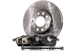 RIDEX Kit de discos de freno y pastillas 3405B0006 Eje delantero con clip de émbolo Chapa antichirridos ventilado