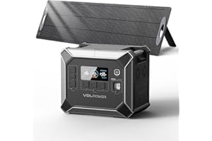 VDL Générateur Électrique Portable 2400W/2048Wh avec Panneaux Solaires Pliables 200W, Générateur Solaire, LiFePO4 Batterie Générateur, 3x230V Pure Sine Wave CA Outlet pour UPS, Extérieur, Camping, RV
